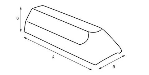 Cofano copribarra, disegno quotato