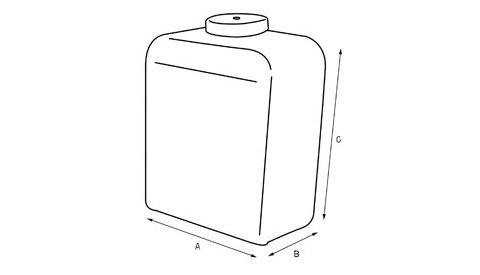 Lavamani, disegno quotato