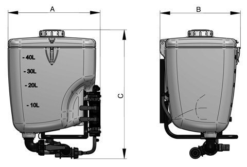 Mixer PE 40 L, disegno quotato