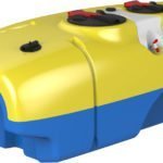 cisterna in vetroresina carrellata per atomizzatore trainato